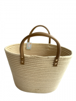Handmade Large Oval Cotton Basket with Handles – LTD2317A