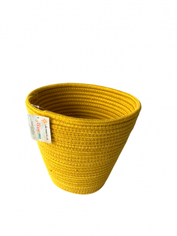 Handmade Yellow Cotton Basket – LTD2318