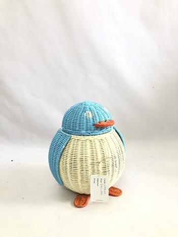 PENGUIN-SHAPED RATTAN BASKET – LTE04/27