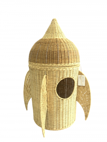 ROCKET-SHAPED RATTAN STORAGE BASKET – LTE12/27