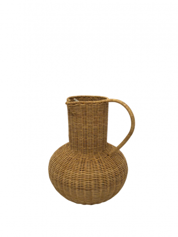 NATURAL RATTAN BELLY PITCHER WITH HANDLE – LTL03/27