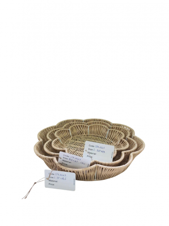 FLOWER-SHAPED WOVEN RATTAN TRAY – LTK11/27